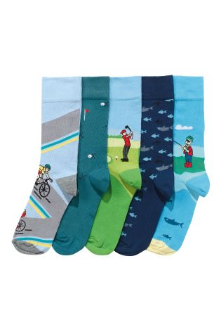 Mixed Character Socks Five Pack